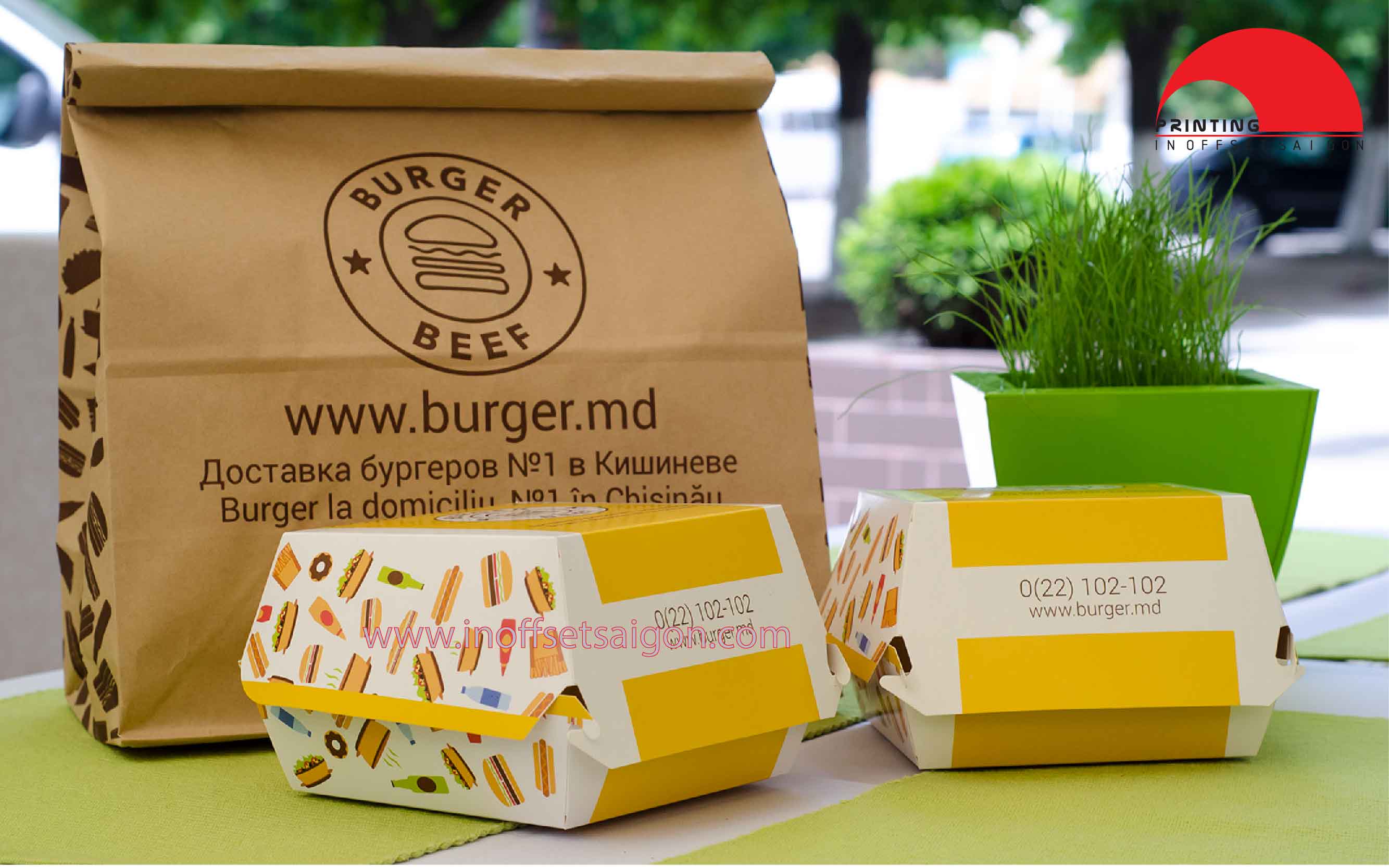 Hộp Giấy Hamburger