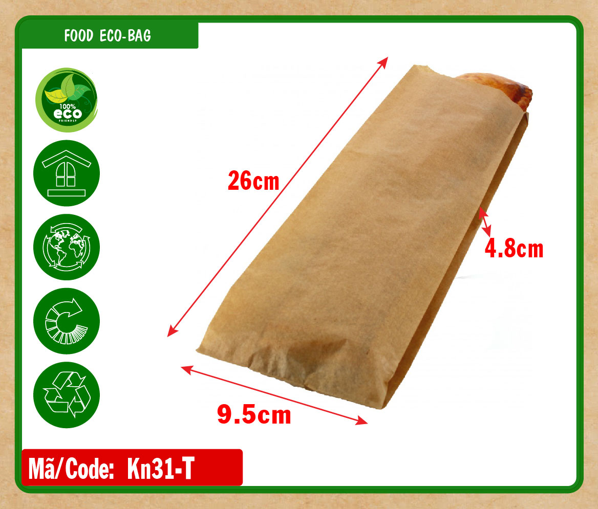 Túi giấy đựng bánh mì truyền thống